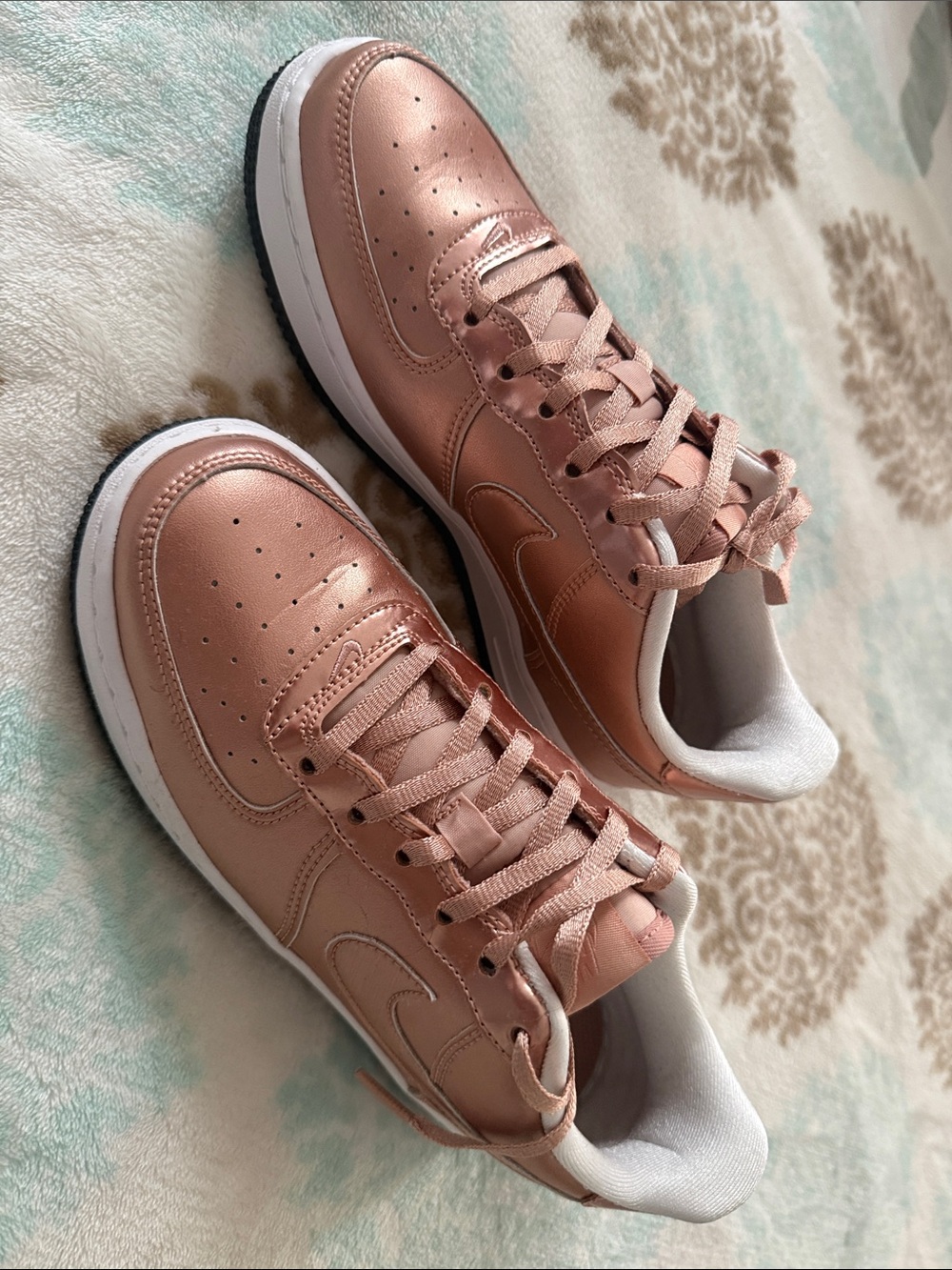 Nike Air Force 1 SE Rose Gold Sneakers Kids 4Y Women’s 5.5